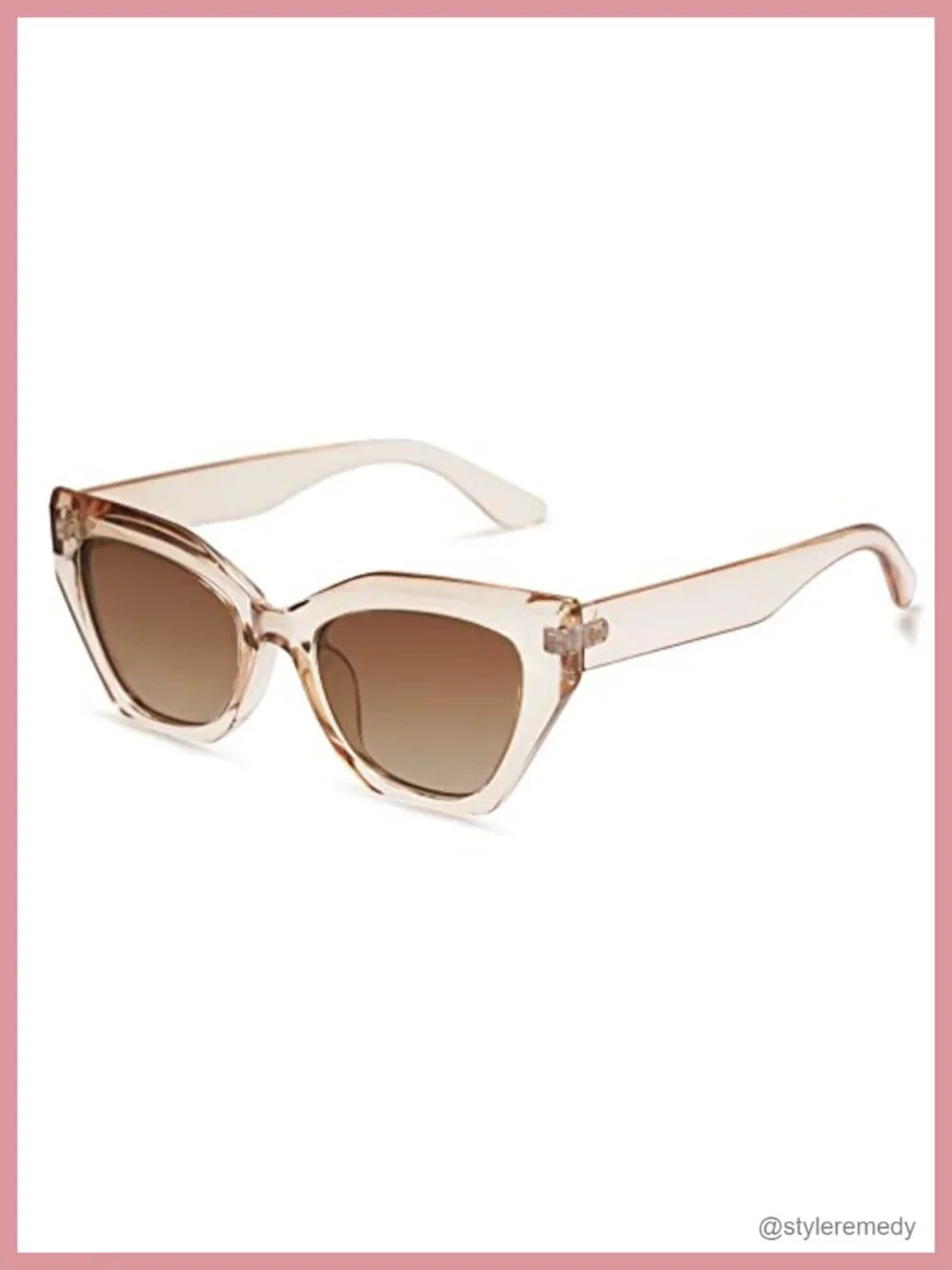 Square Cat Eye Polarized Sunglasses UV400 Protection Retro Shades